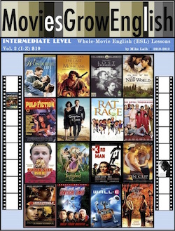 aintermediate-Level Whole-Movie lessons cover page for Movies Grow English, ESL lessons based on popular films